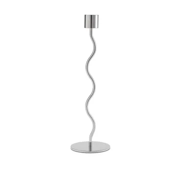 弧形烛台 26cm - 不锈钢 - Cooee Design