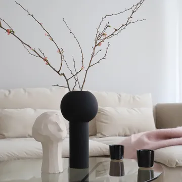 32cm立柱式花瓶 - 黑色 - Cooee Design