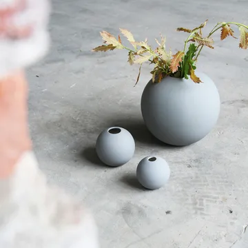 球形花瓶 灰色 - 8 cm - Cooee Design