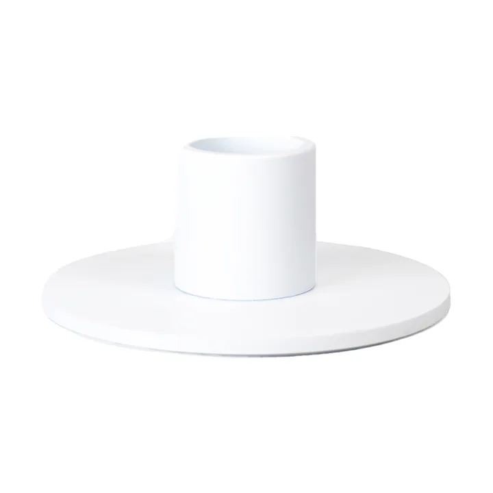 Cooee 低款烛台 3cm - 白色 - Cooee Design