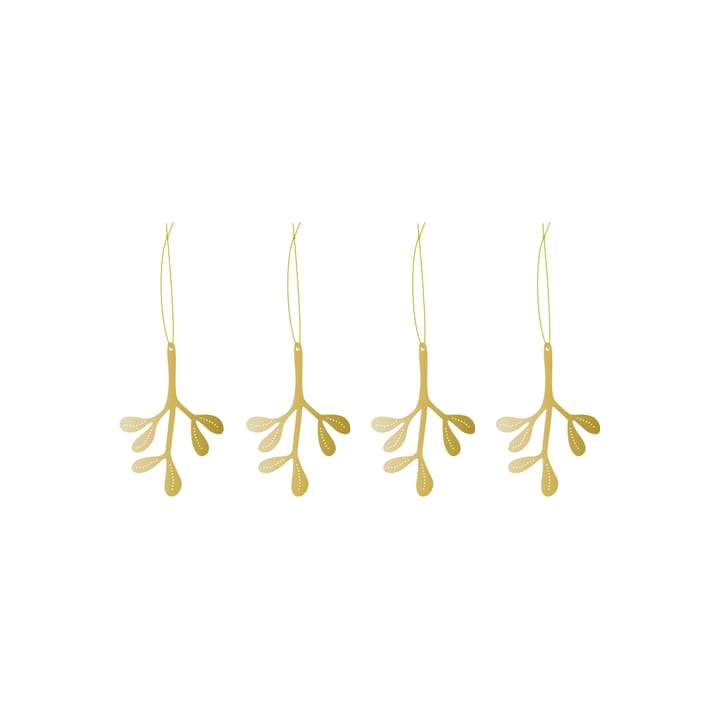 Cooee bauble brass 四件套装 - Mistletoe - Cooee Design