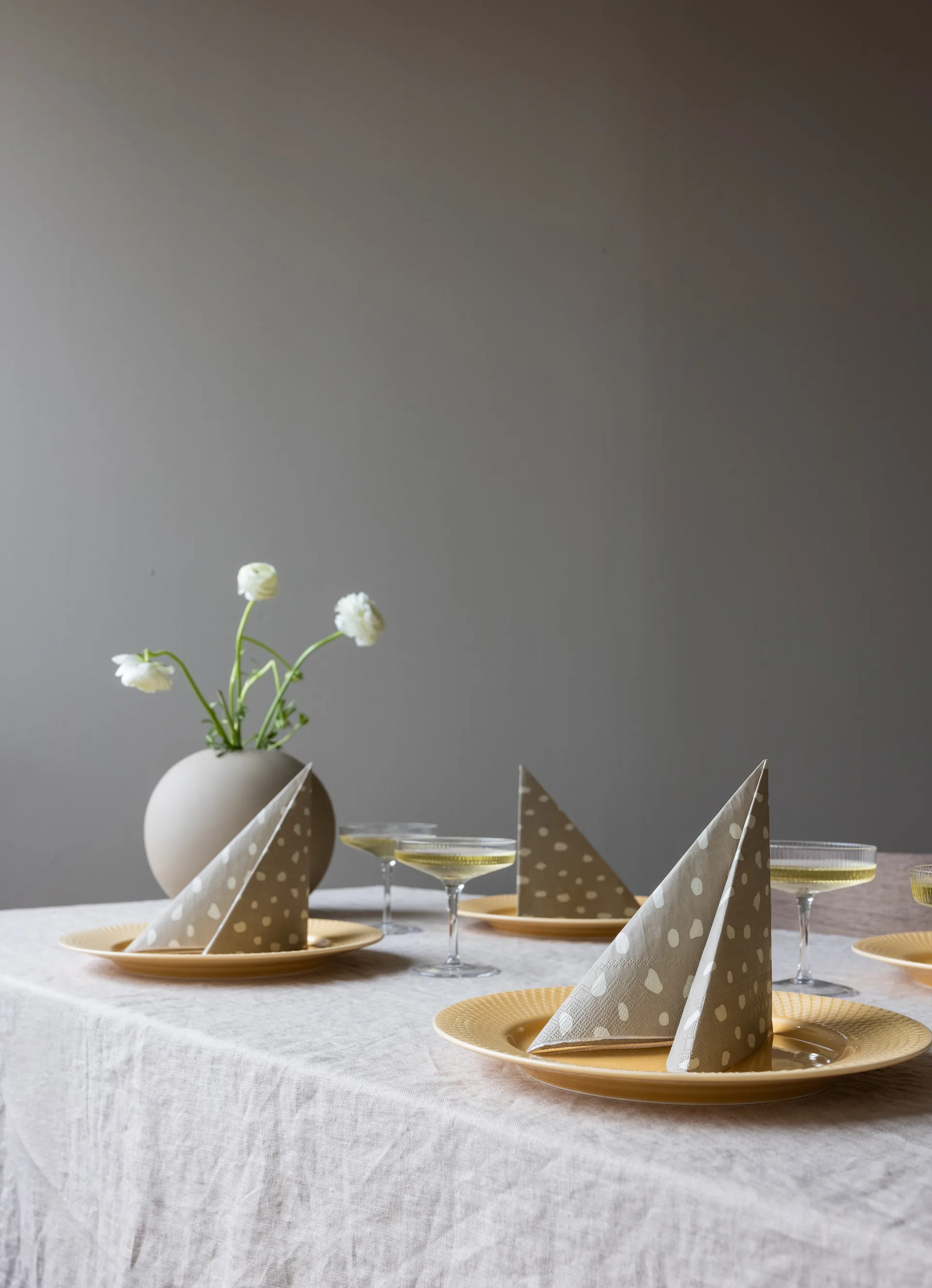 Dots napkins 33x33 cm 20-pack, 沙色 Cooee Design