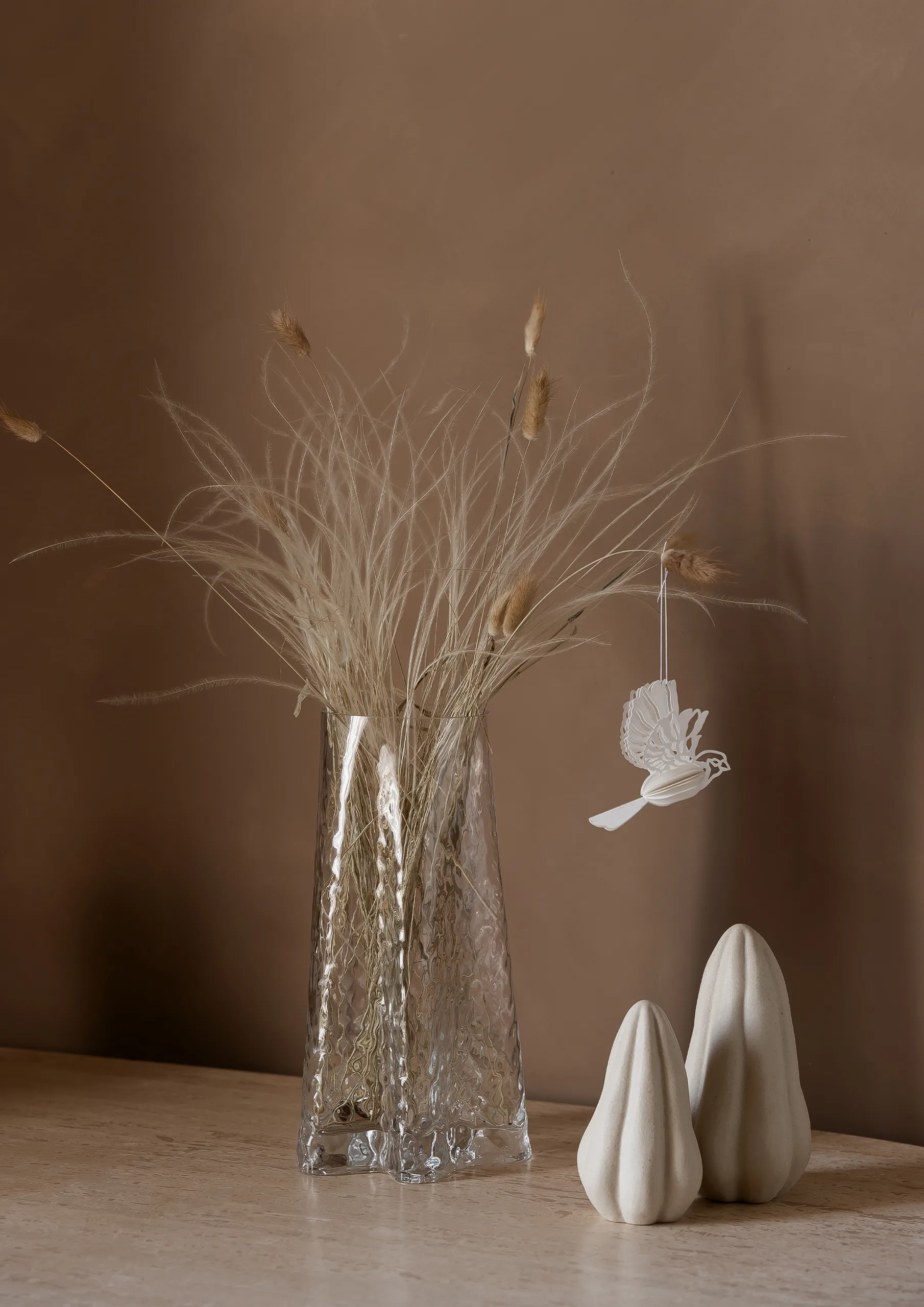 Eden 雕塑 18 cm, 香草色/淡奶油色 Cooee Design