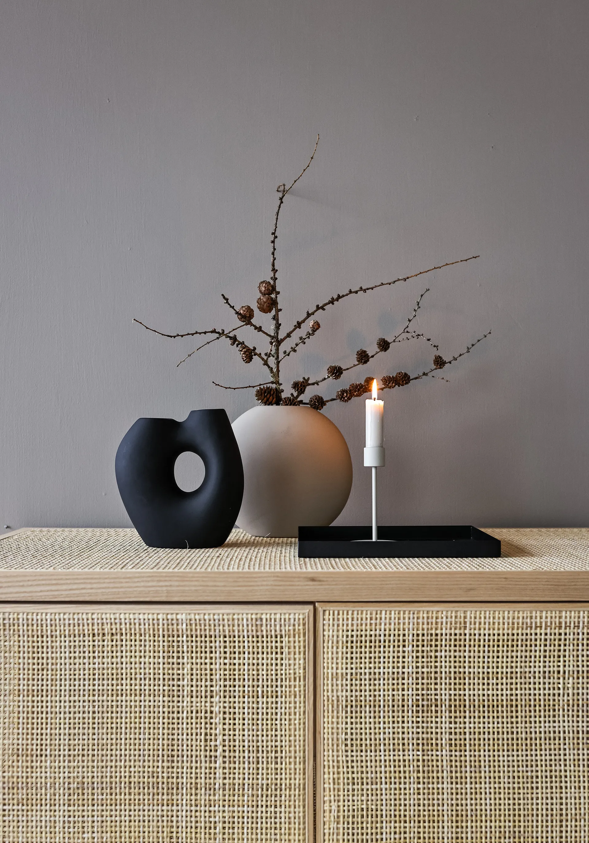 Frodig 花瓶20cm, 黑色 Cooee Design