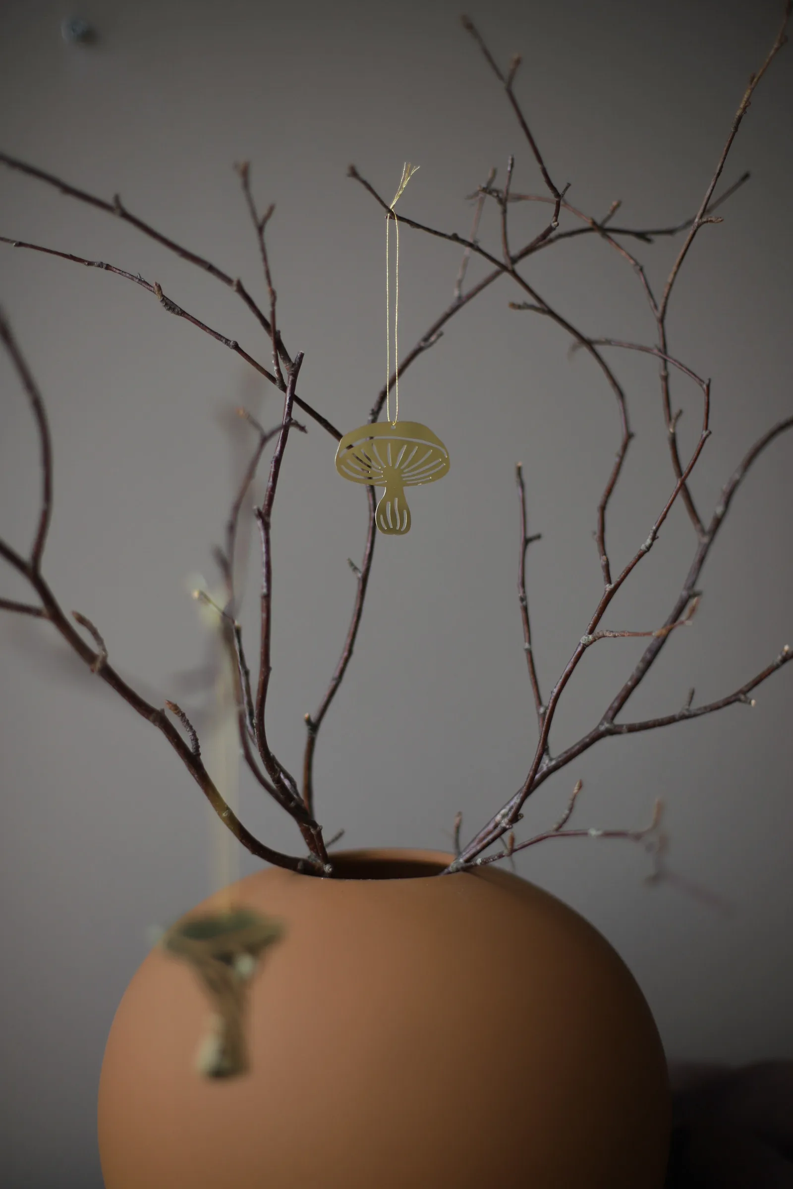 Fungi 悬挂装饰 4件, 黄铜 Cooee Design