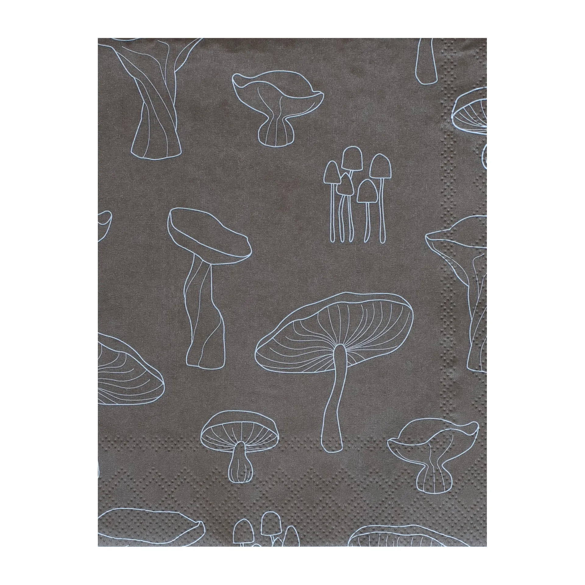 Fungi napkin 33x33 cm 20-pack, Hazelnut-白色 Cooee Design