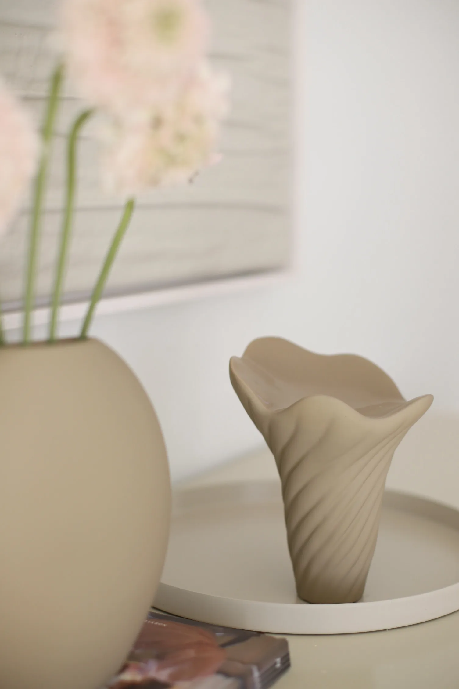 Fungi sculpture large 18 cm, 沙色 Cooee Design