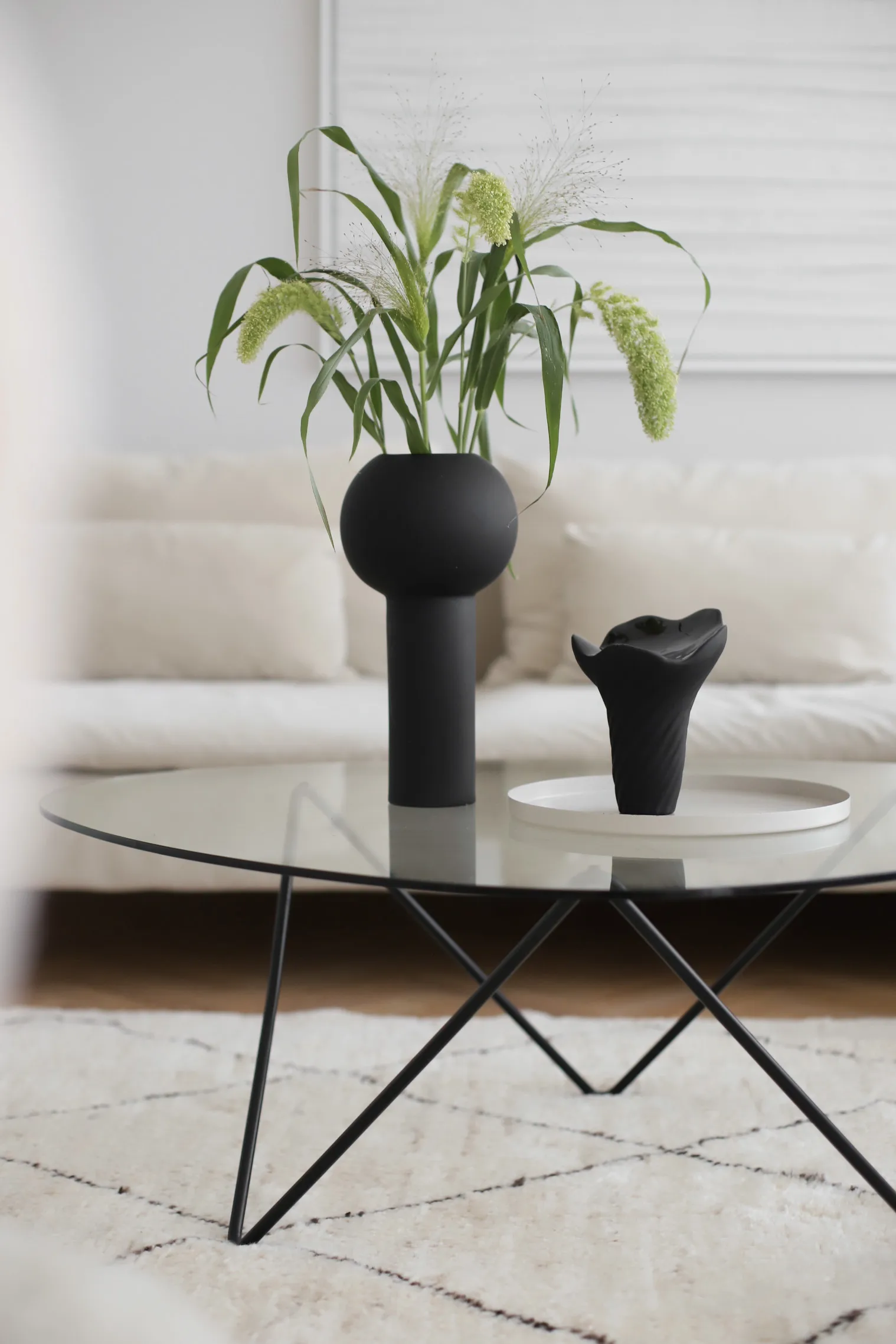 Fungi sculpture large 18 cm, 黑色 Cooee Design