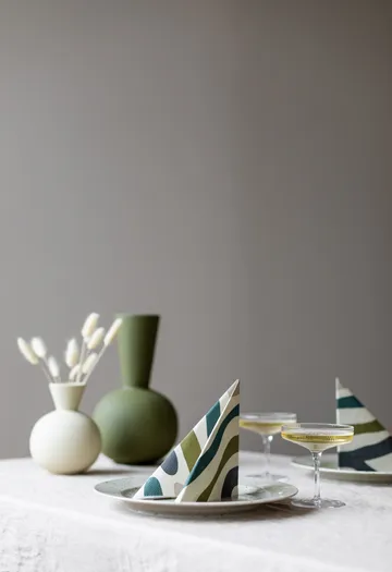 Gotland 餐巾33x33cm 20件装 - 森林绿 - Cooee Design