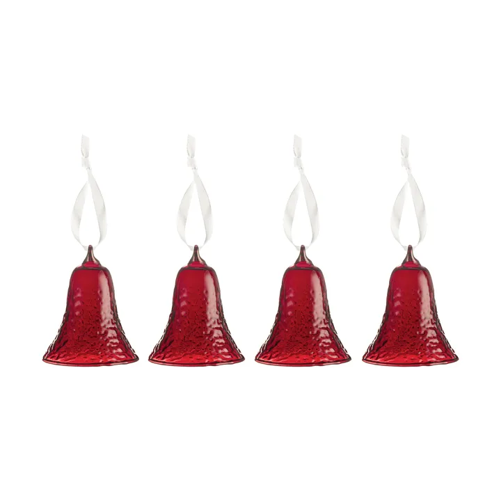 Gry bell clock 8 cm 4-pack - 深红 - Cooee Design