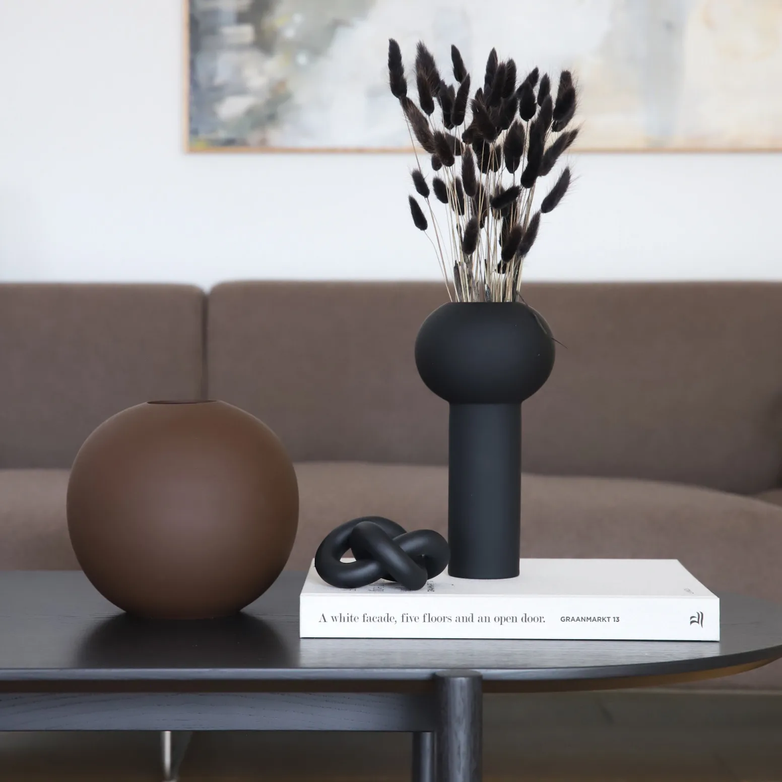Knot Table 小号装饰摆件, 黑色 Cooee Design