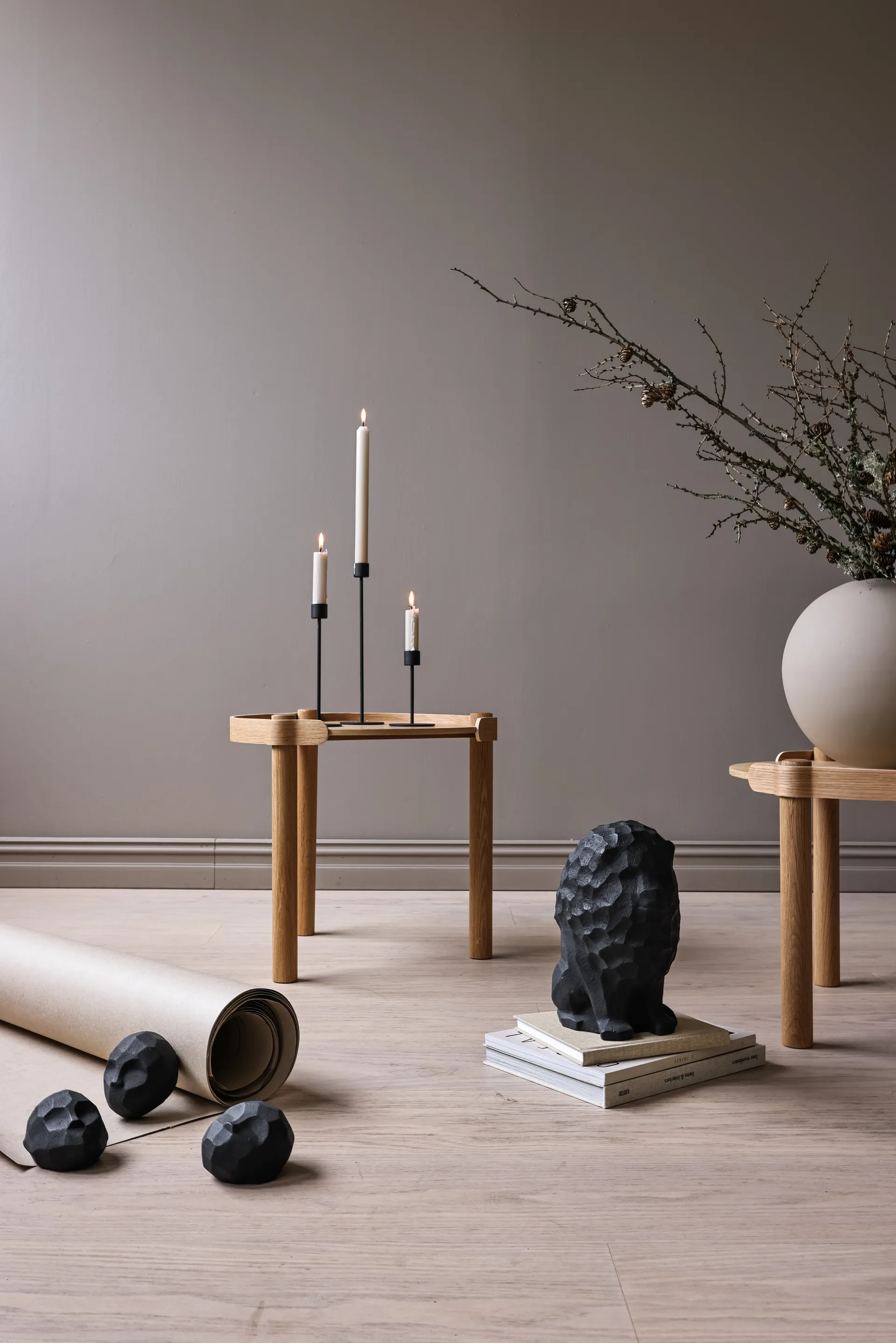 Pebble heads sculpture 三件套装, Coal Cooee Design