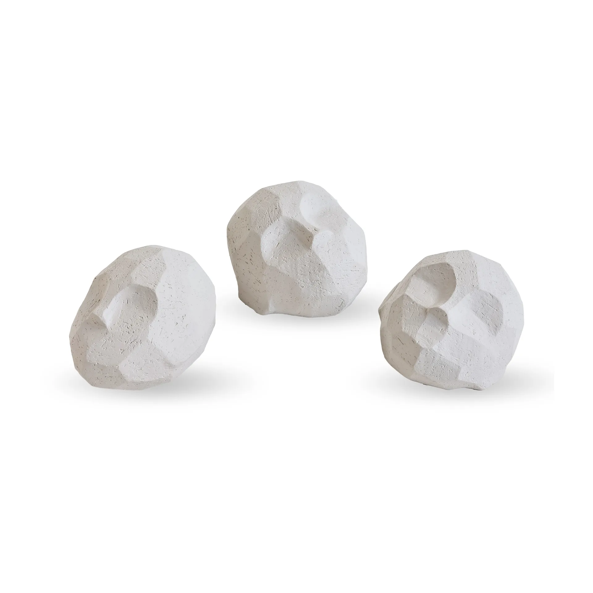 Pebble heads sculpture 三件套装, Limestone Cooee Design