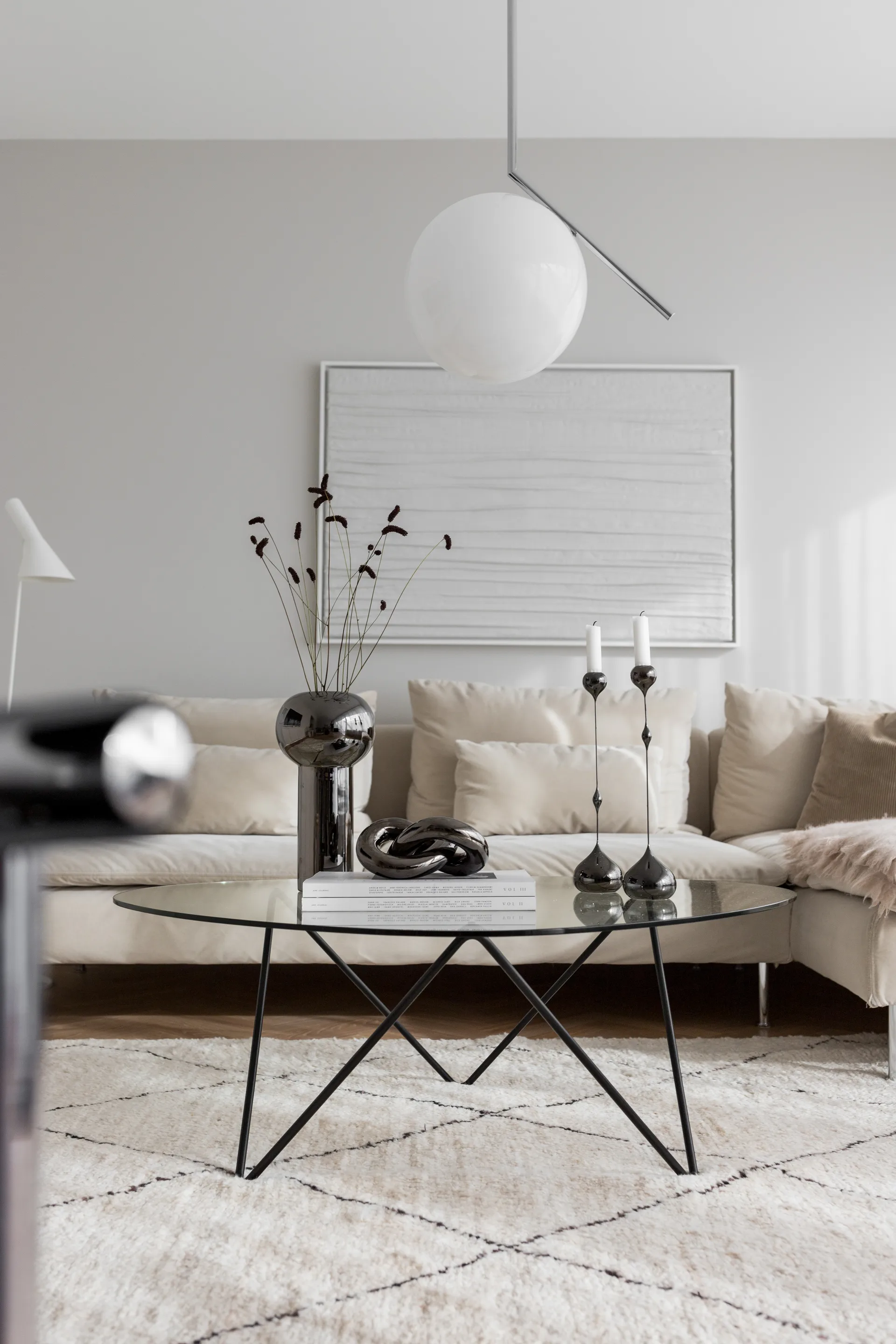 Pillar 花瓶 32 cm, Dark 银色 Cooee Design