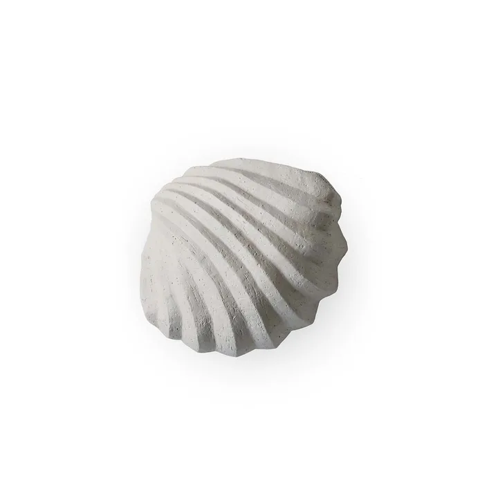 The Clam Shell 雕塑13cm - 石灰岩色 - Cooee Design
