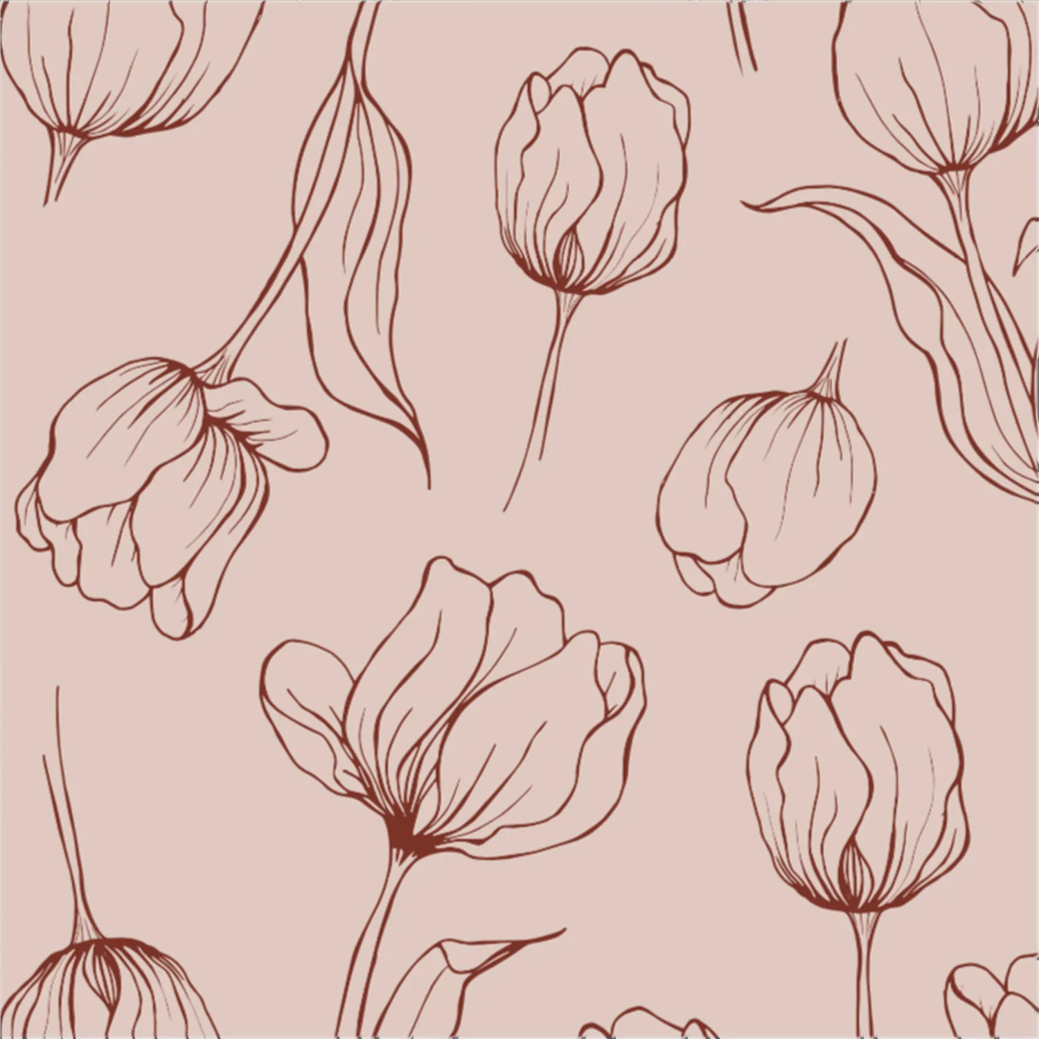 Tulipa 餐巾 33x33cm, 浅粉色 Cooee Design