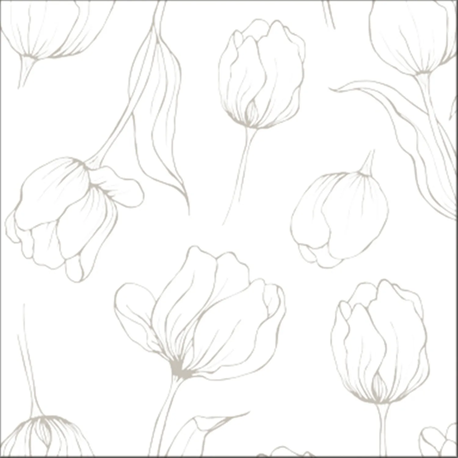 Tulipa 餐巾 33x33cm, 白色 Cooee Design