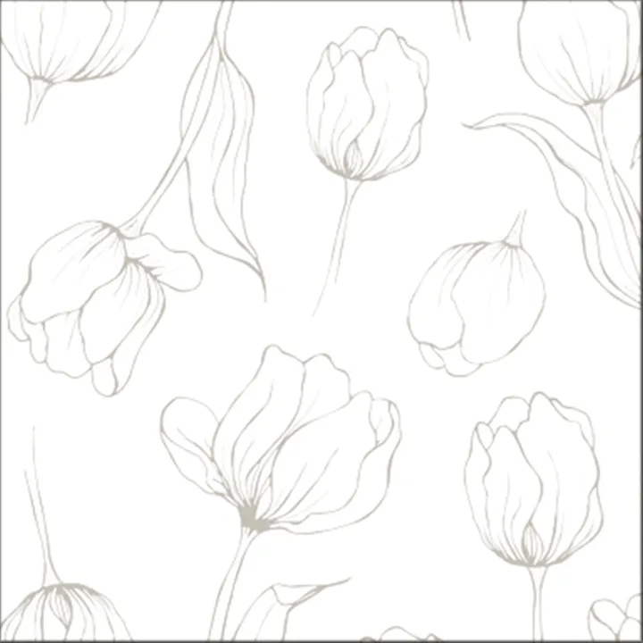 Tulipa 餐巾 33x33cm - 白色 - Cooee Design