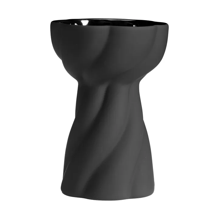 Twist 球形花瓶12.8cm - 黑色 - Cooee Design