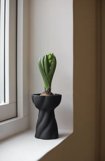 Twist 球形花瓶12.8cm - 黑色 - Cooee Design