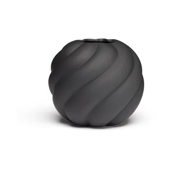 Twist 球形花瓶12cm - 黑色 - Cooee Design