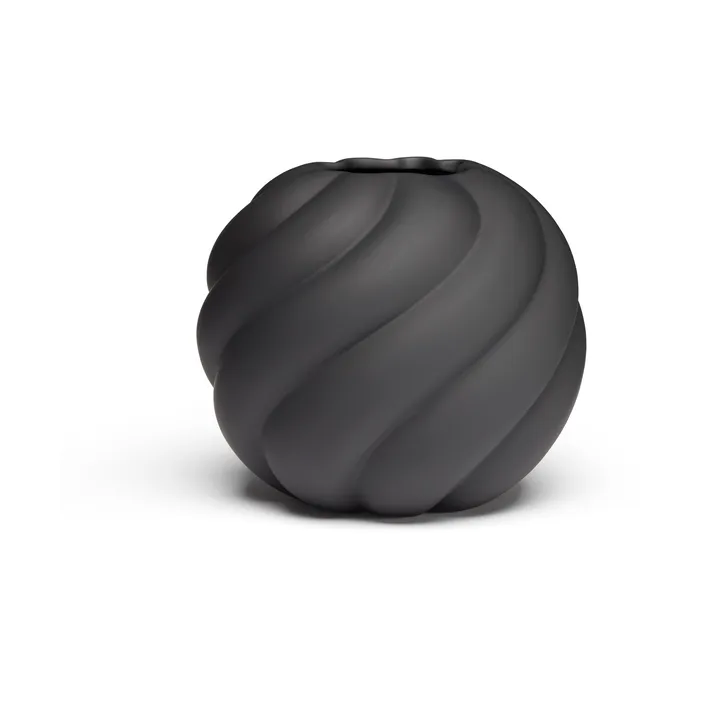 Twist 球形花瓶12cm - 黑色 - Cooee Design