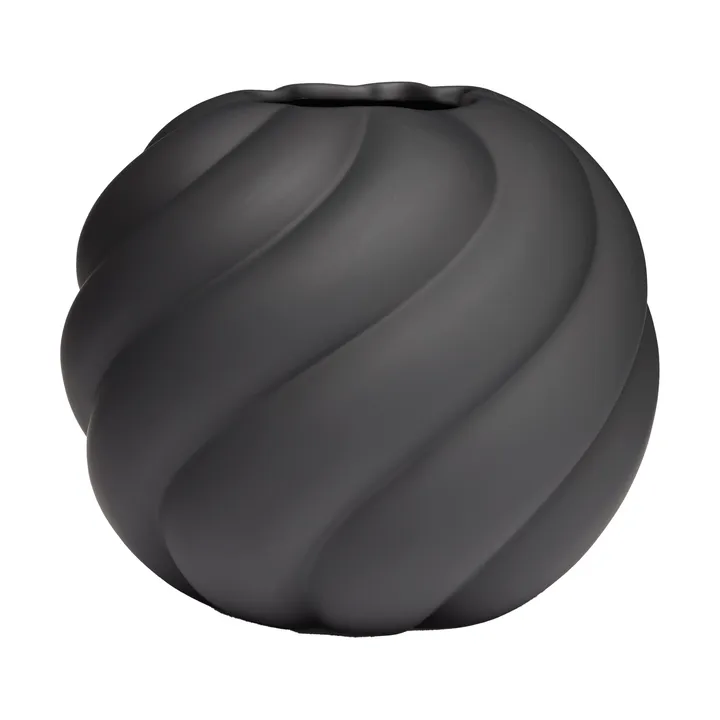 Twist 球形花瓶20cm - 黑色 - Cooee Design