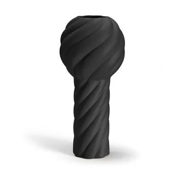 Twist 柱形花瓶34cm - 黑色 - Cooee Design