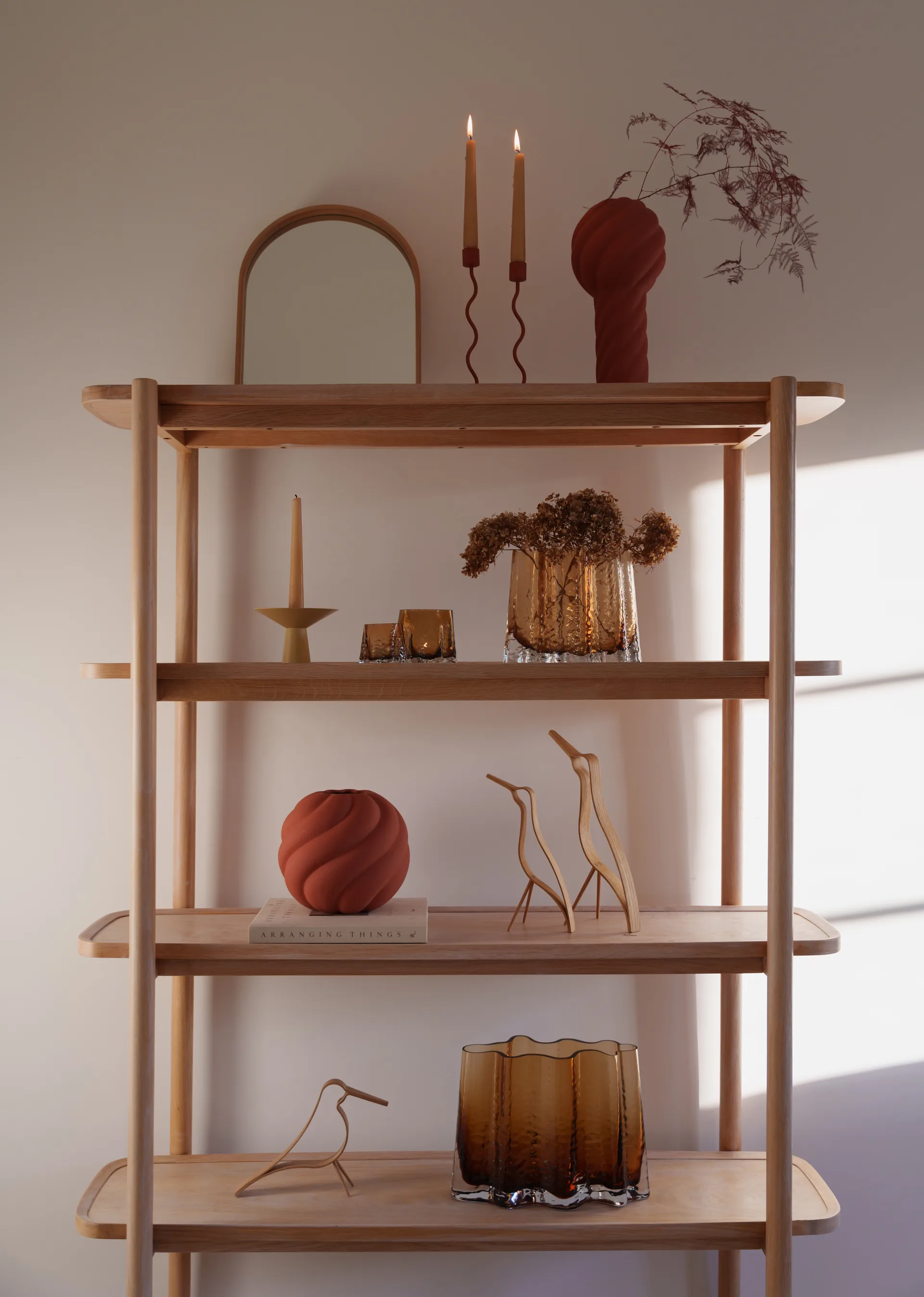 Woody 大号高鸟装饰32cm, 橡木色 Cooee Design