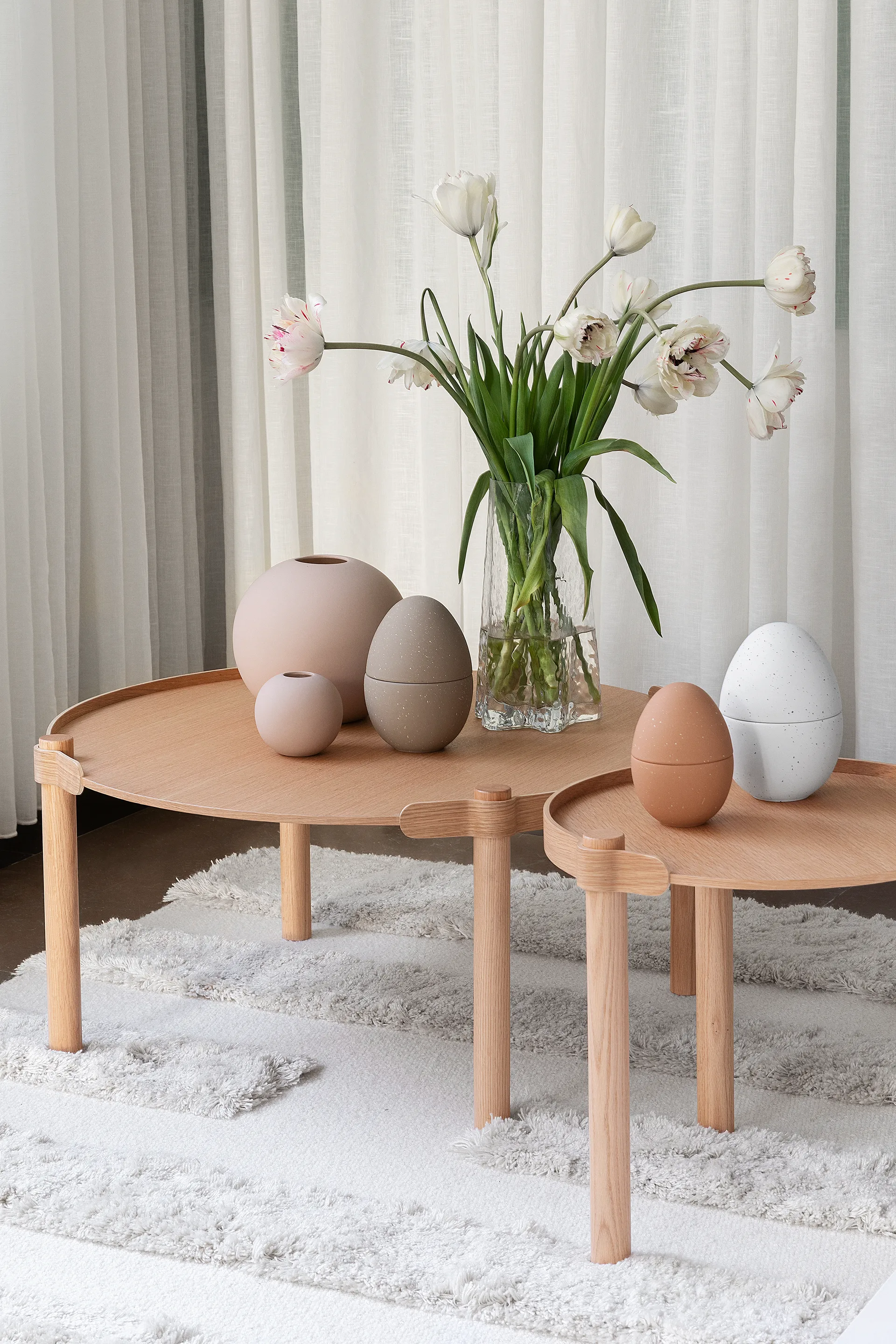 Woody 木质 桌子 Ø45cm, 橡木 Cooee Design