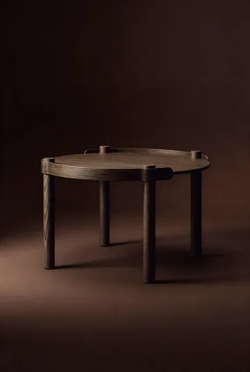 Woody 木质 桌子 Ø80cm - 深色染色橡木 - Cooee Design