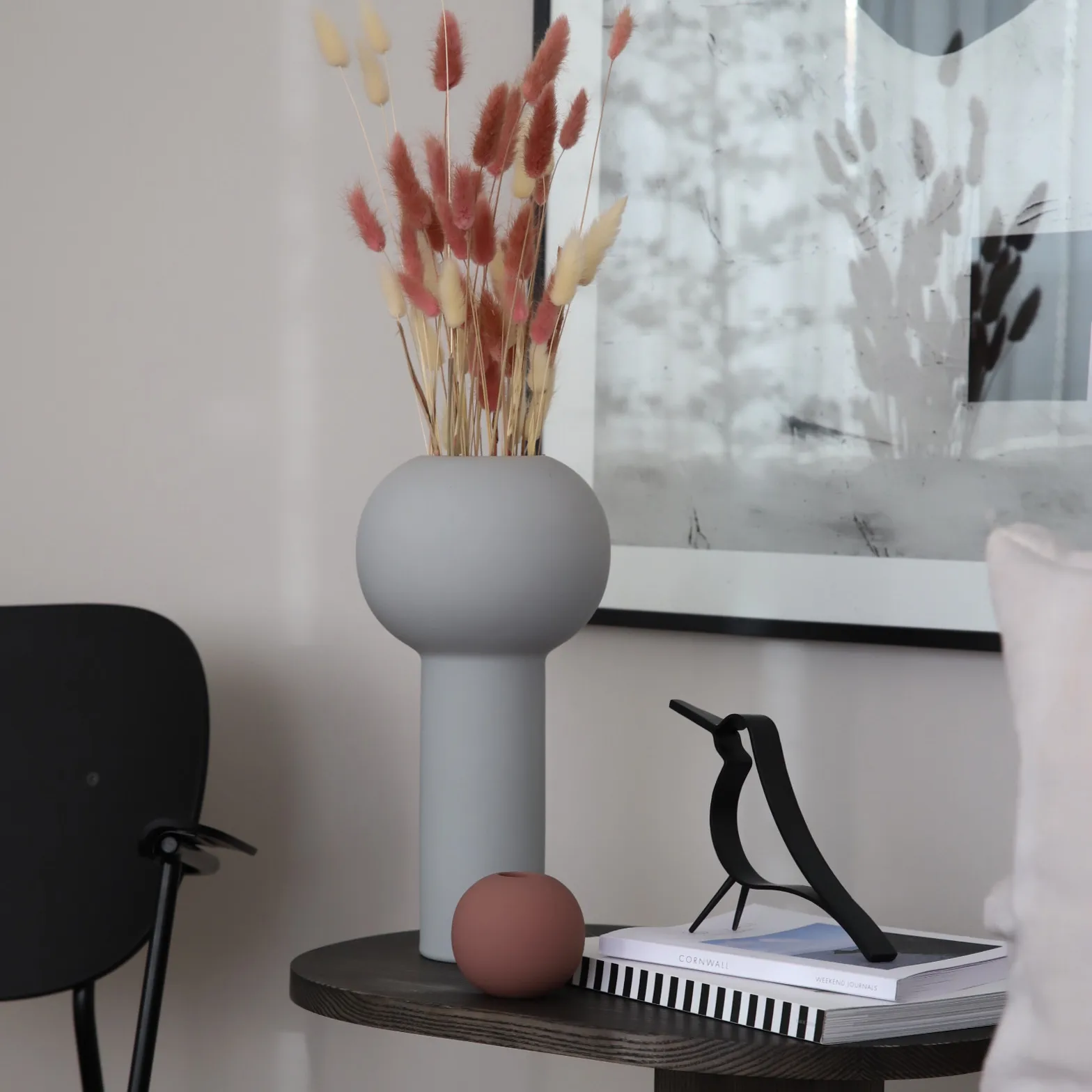 Woody Bird 小, 黑色-stained oak wood Cooee Design