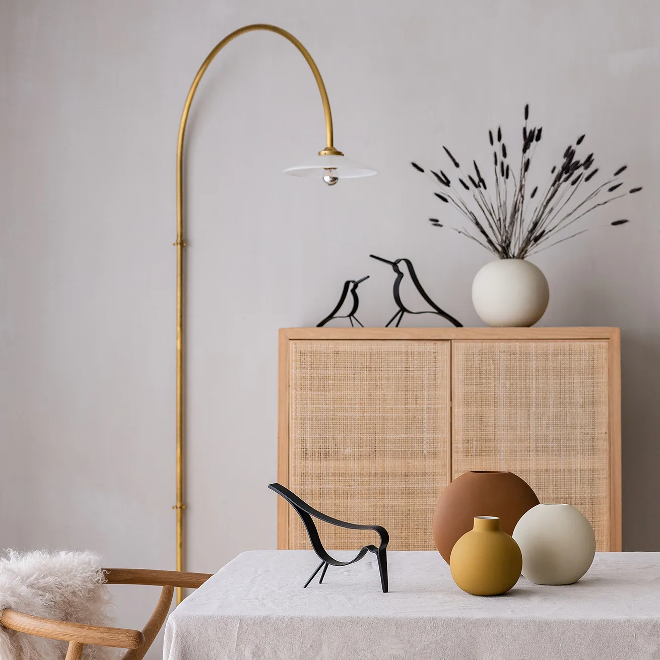 Woody Bird 木质小鸟大号, 染黑橡木 Cooee Design