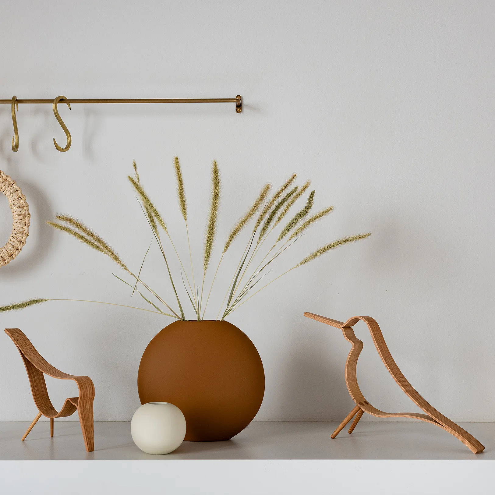 Woody Bird 木质小鸟大号, 橡木 Cooee Design