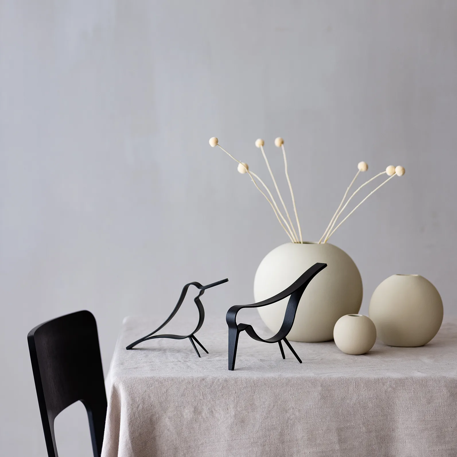 Woody Bird 木质小鸟小号, 黑色染色橡木 Cooee Design