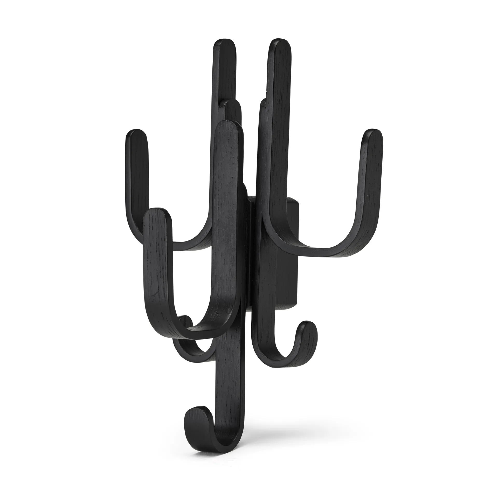 Woody 挂钩 Three, 黑色 stained oak Cooee Design