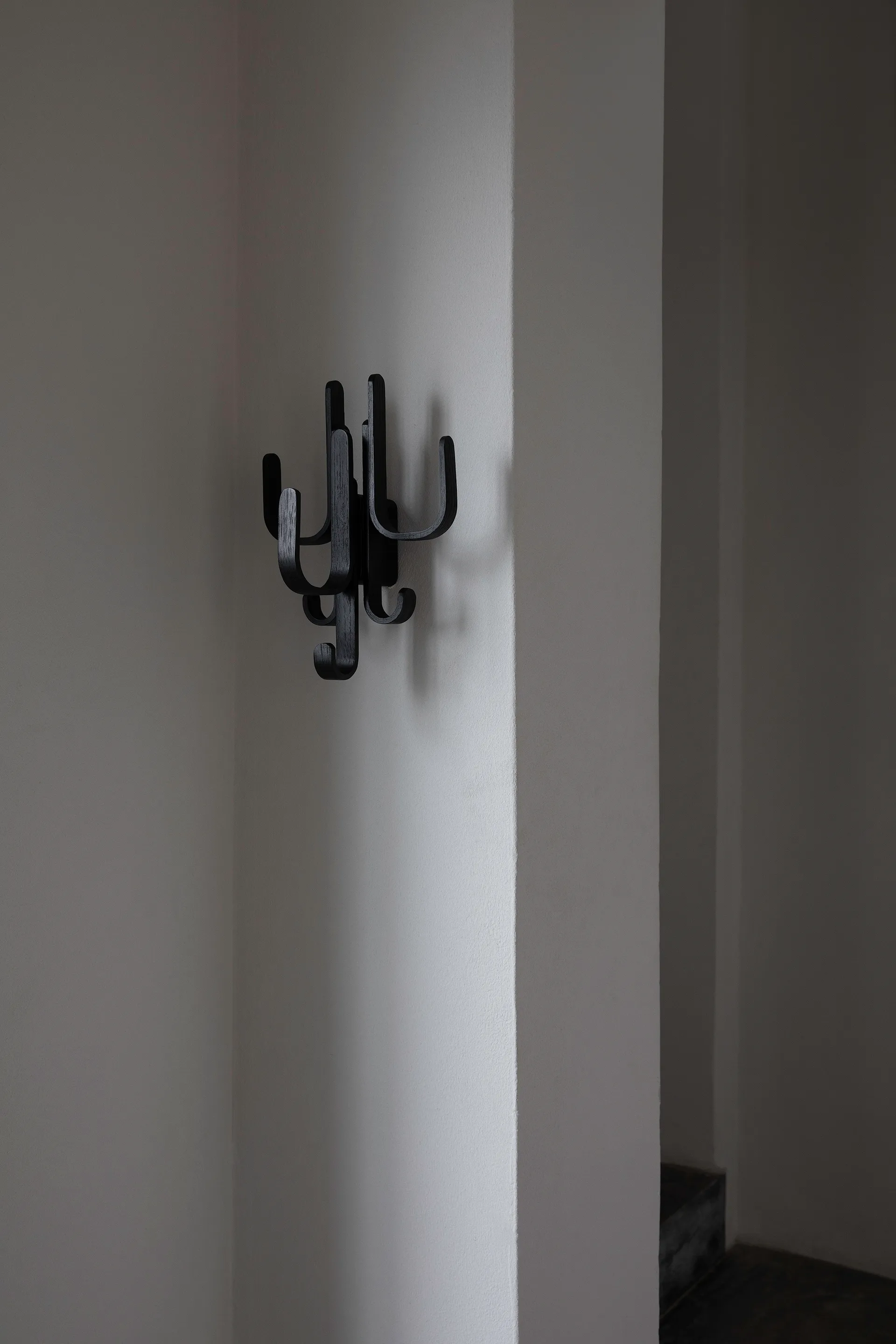 Woody 挂钩 Three, 黑色 stained oak Cooee Design