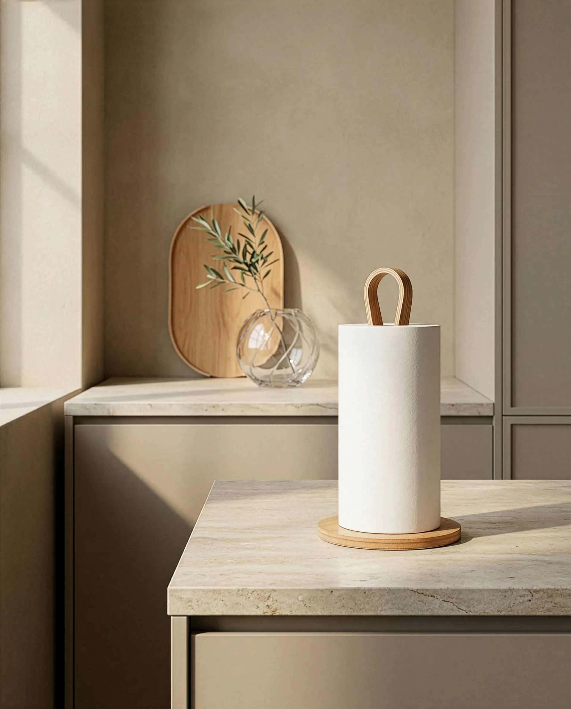 Woody 纸巾架, 橡木色 Cooee Design