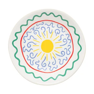 Summer Bliss陶瓷餐盘 - 太阳图案_直径16.3cm - Costa Nova