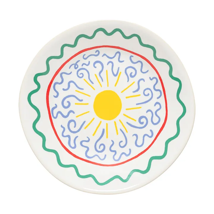 Summer Bliss陶瓷餐盘 - 太阳图案_直径16.3cm - Costa Nova
