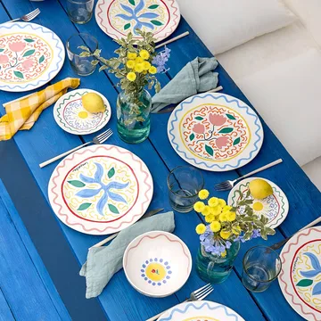 Summer Bliss陶瓷正餐盘 - Capri图案_直径24cm - Costa Nova