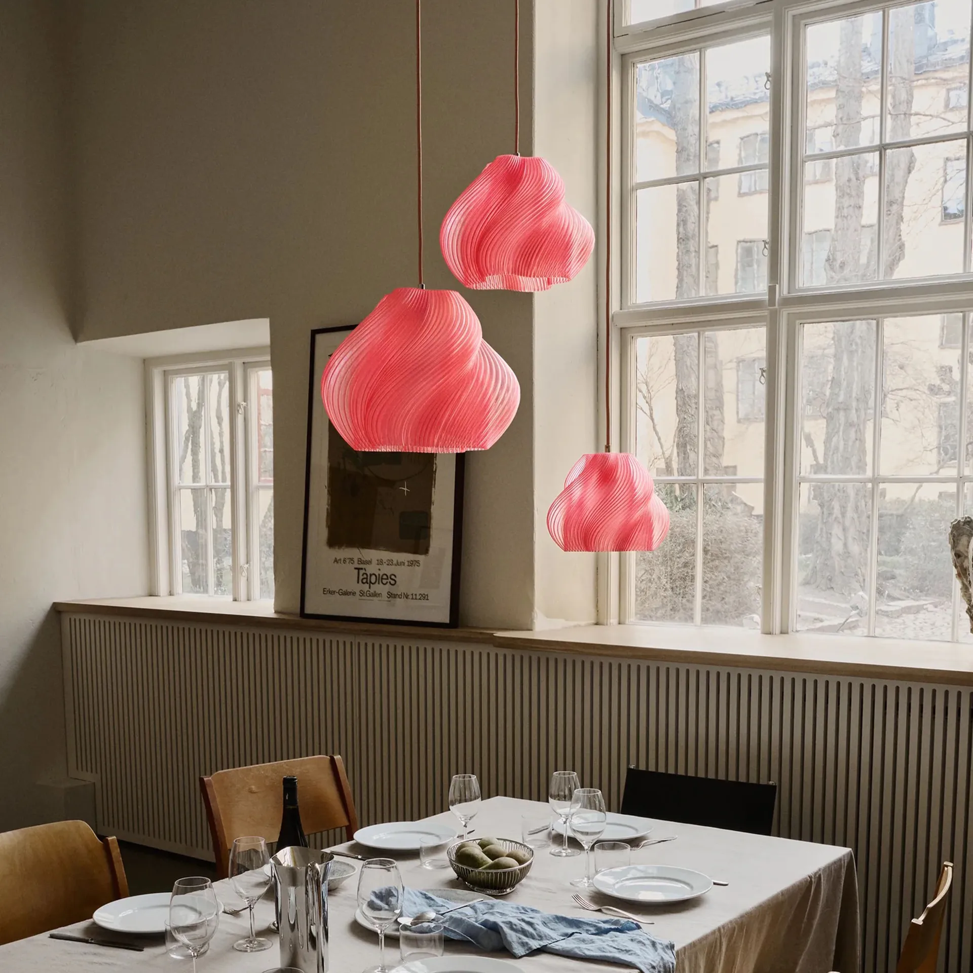 Soft Serve吊坠, 桃色-铬色,01,20cm Crème Atelier