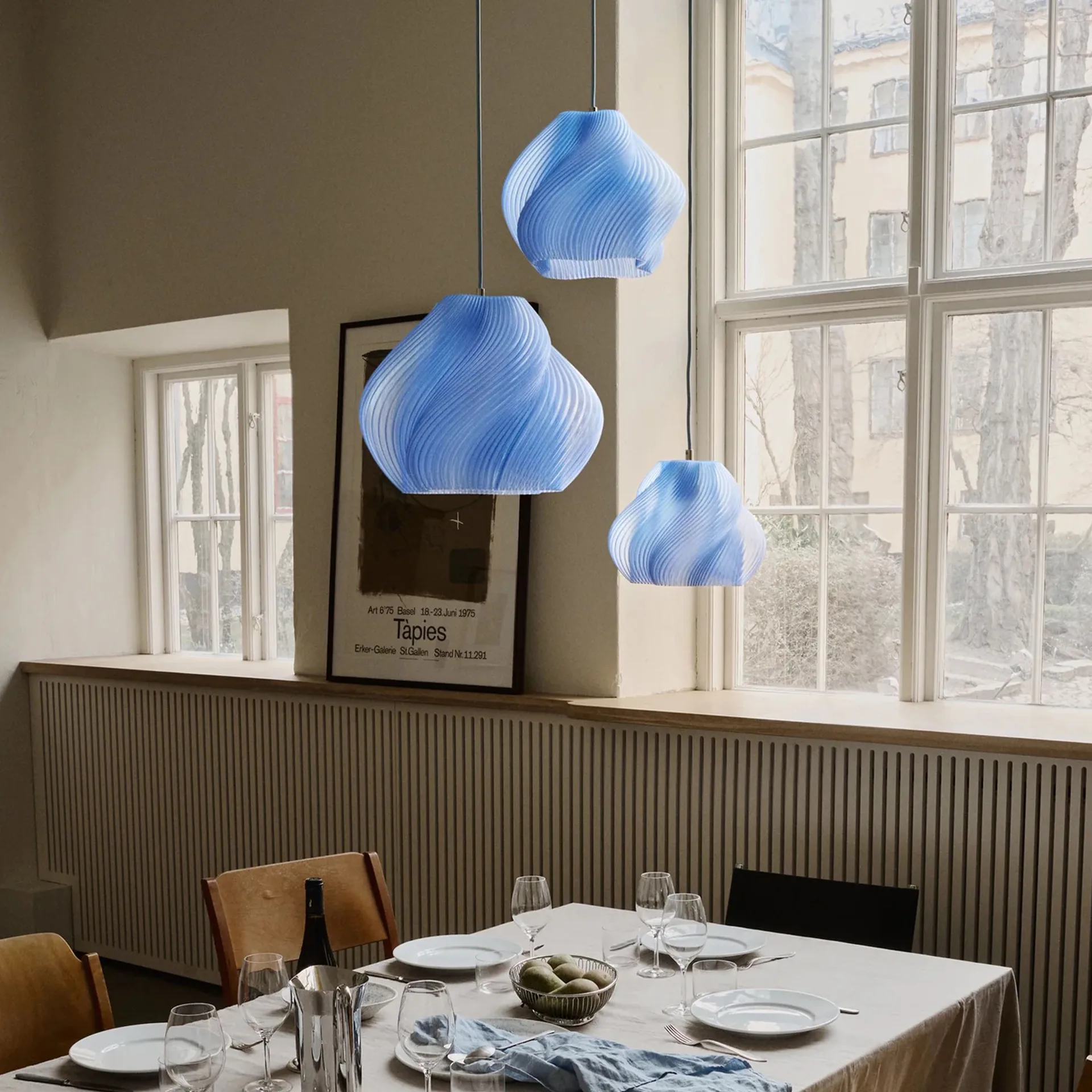 Soft Serve吊坠, 蓝莓-铬色 02 25cm Crème Atelier