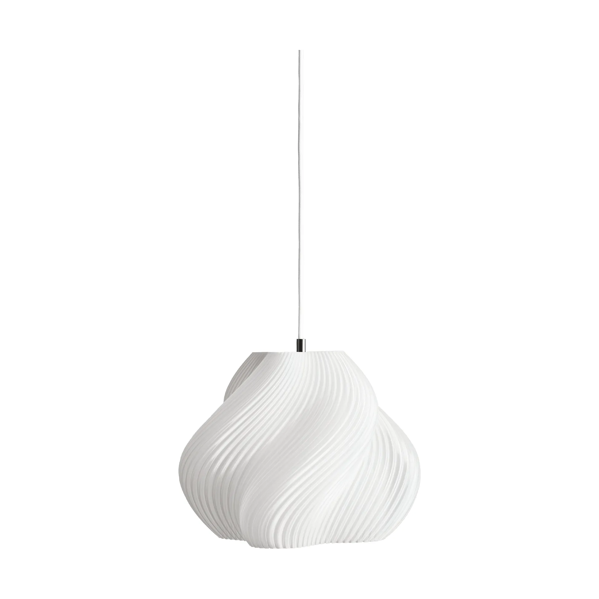 Soft Serve 吊灯, 白色_铬色_02款_25 cm Crème Atelier