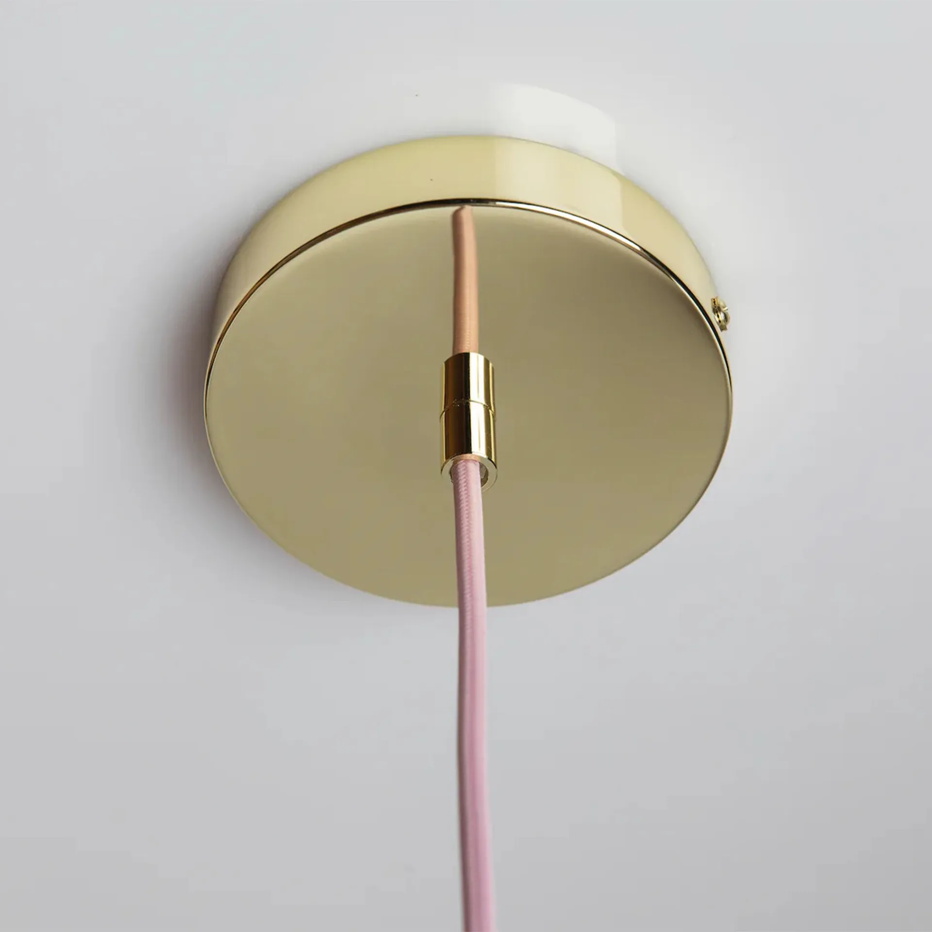 Soft Serve 吊灯, 玫瑰冰糕色_黄铜色_02款_25 cm Crème Atelier