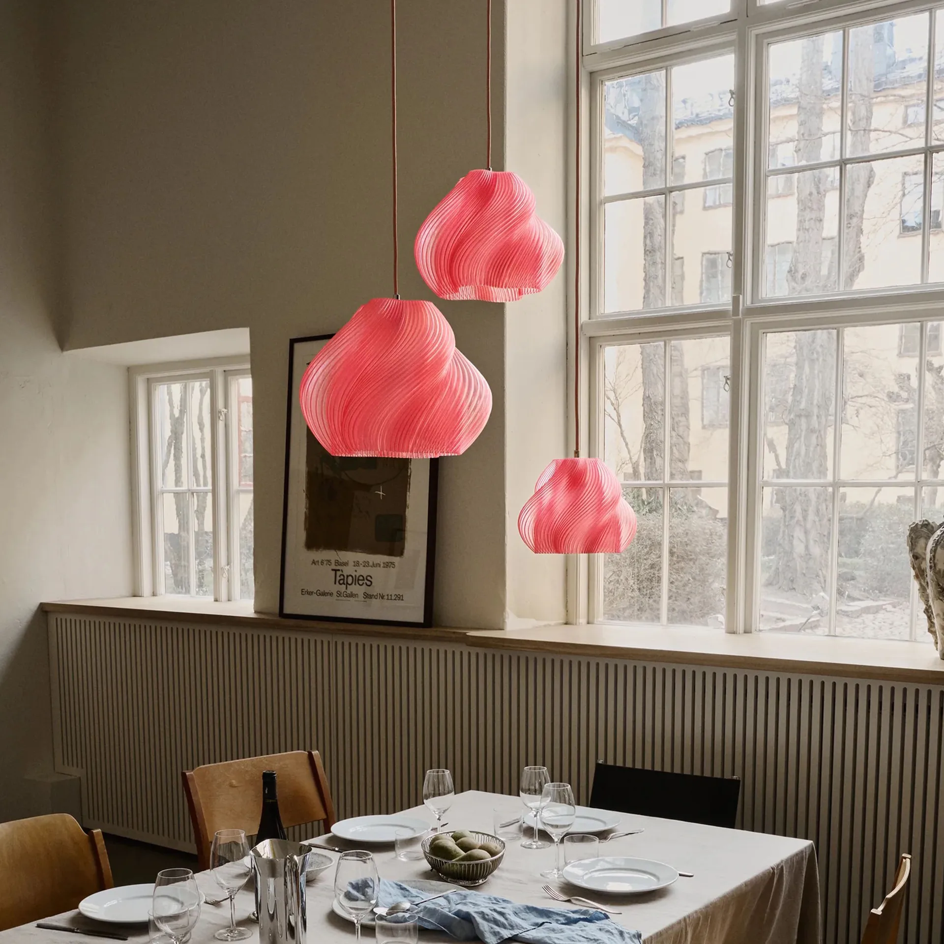 Soft Serve吊坠, 桃色-铬色, 03, 30cm Crème Atelier