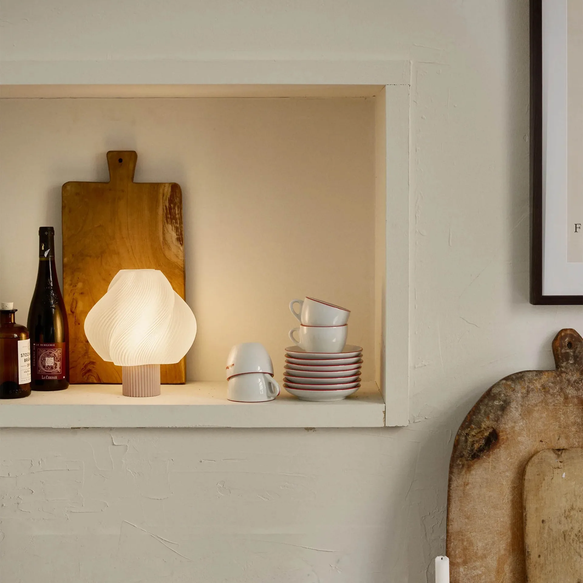 Soft Serve 便携式台灯, 野草莓色 23cm Crème Atelier