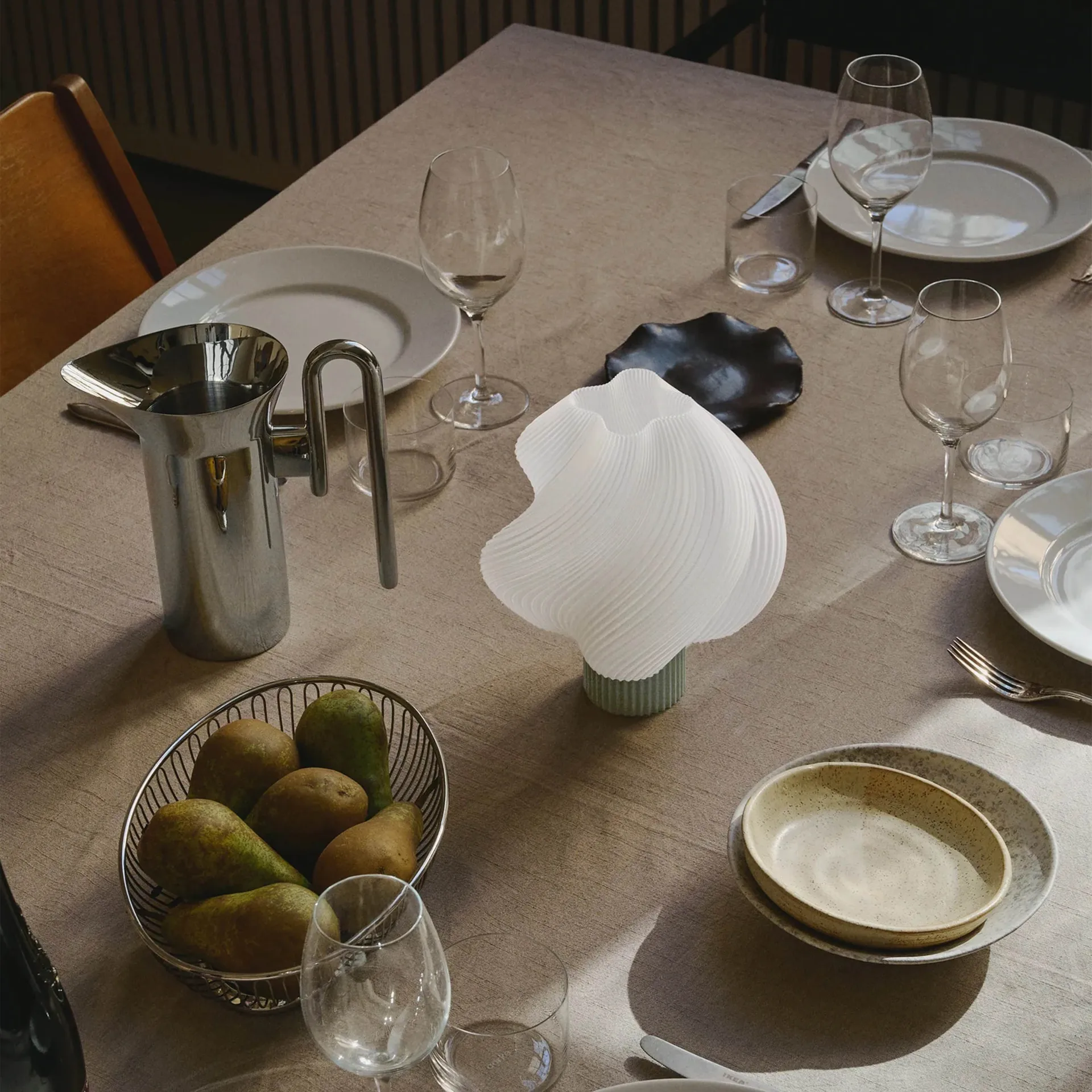 Soft Serve 便携式台灯, 抹茶色 23cm Crème Atelier