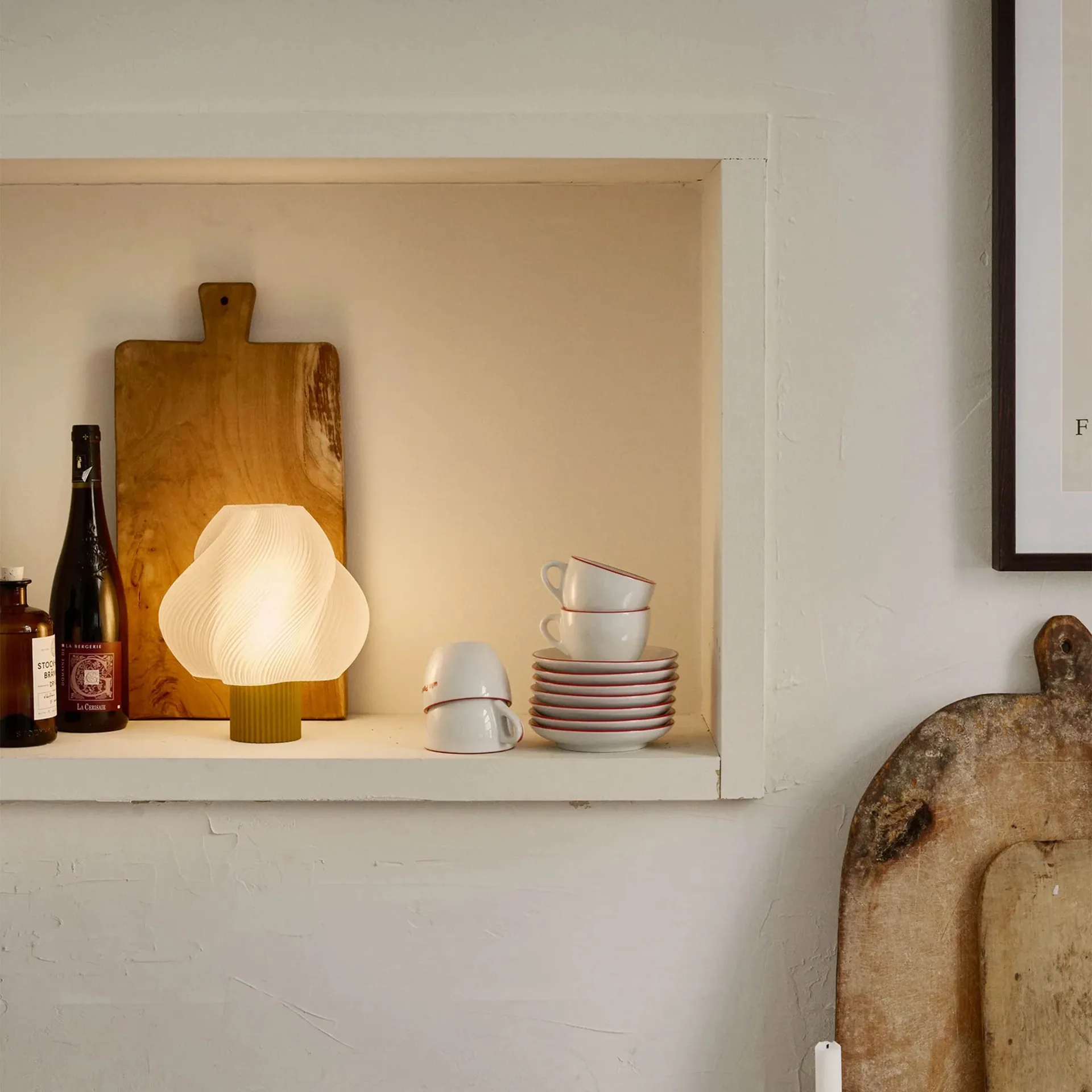 Soft Serve 便携式台灯, 云莓色23cm Crème Atelier