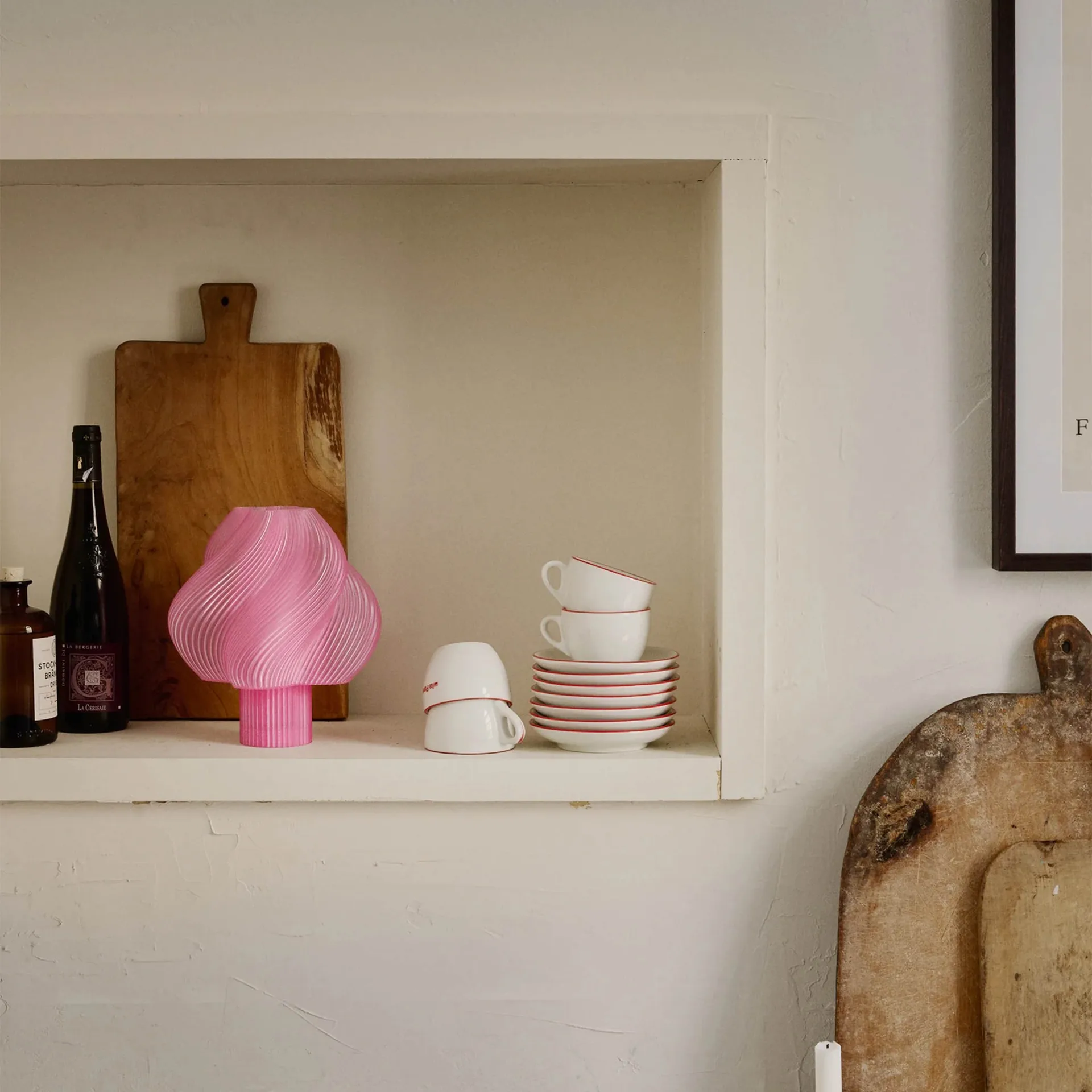 Soft Serve 便携式台灯, 玫瑰色 23cm Crème Atelier